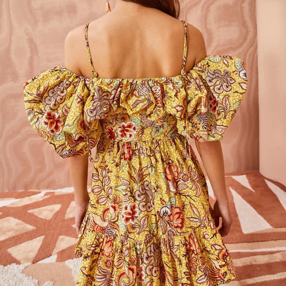 Ulla Johnson Lila  Cotton Mini Dress - Calla Lily - Picture 3 of 8